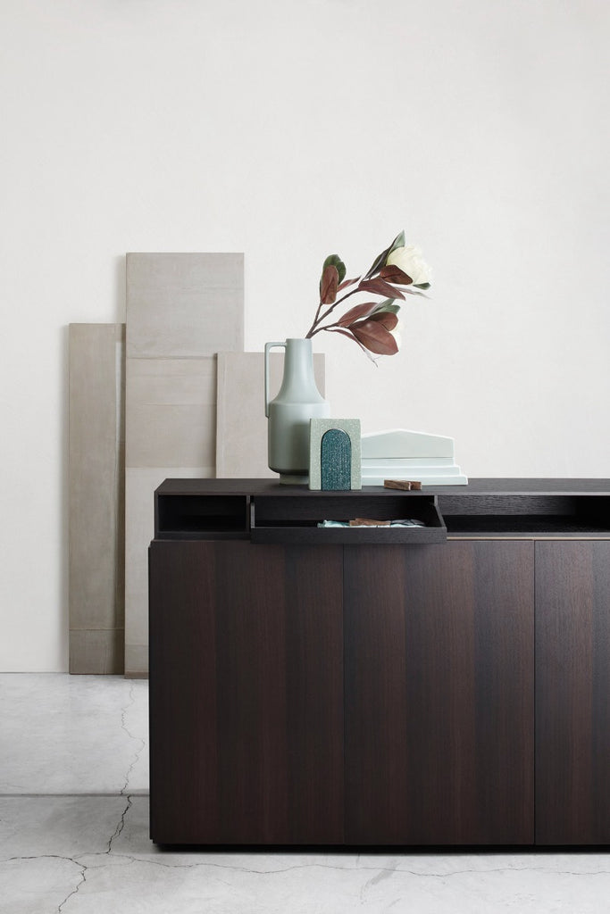Italian luxury interiors office room custom sideboard cabinet drawer