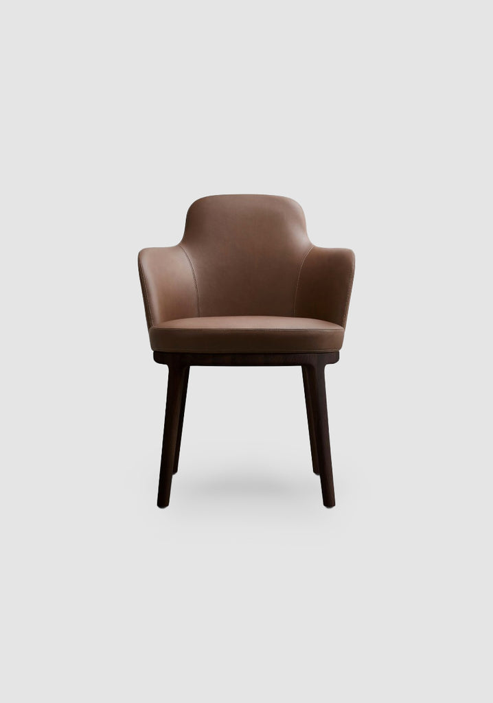Italian luxury interiors office room fabric wood custom chair armchair