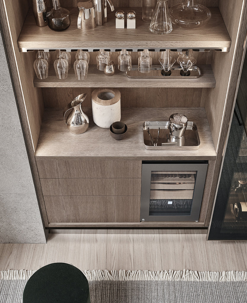Italian luxury interiors wine refrigerator winery system