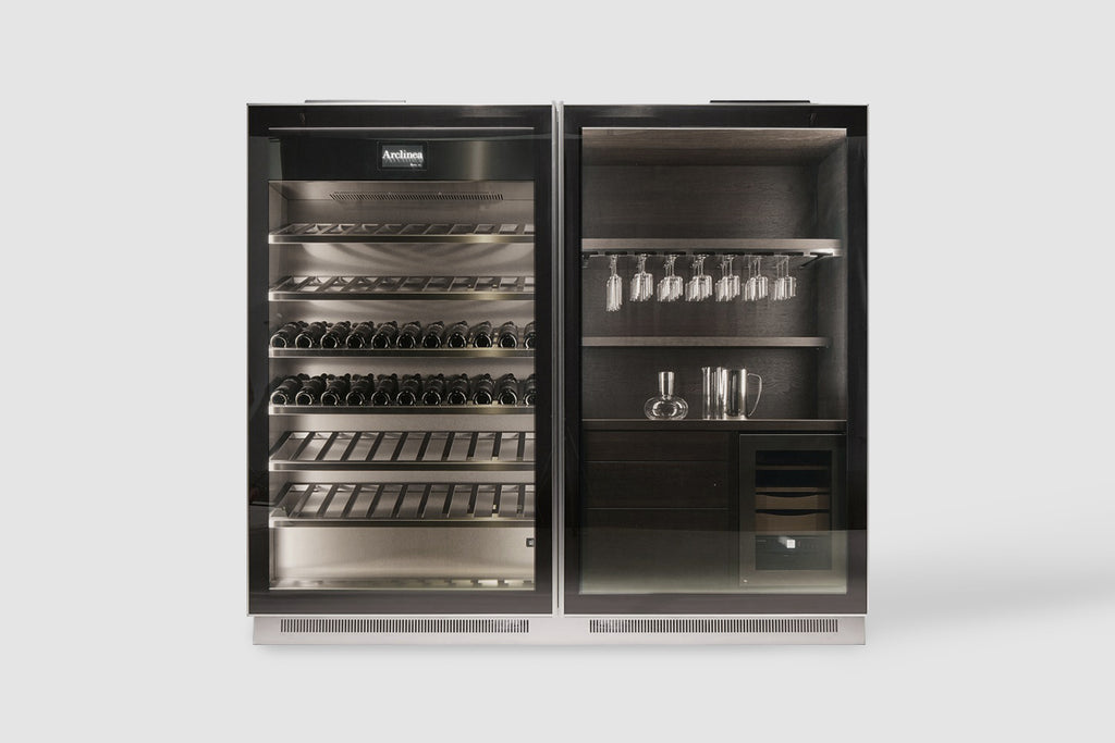 Italian luxury interiors wine refrigerator winery system