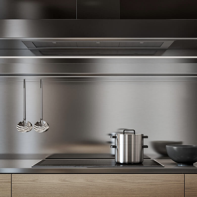 Italian luxury interiors kitchen ventilation cabinet utensils