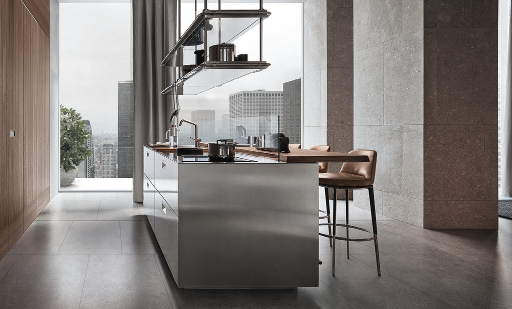 Italian luxury interiors kitchen cabinet utensils