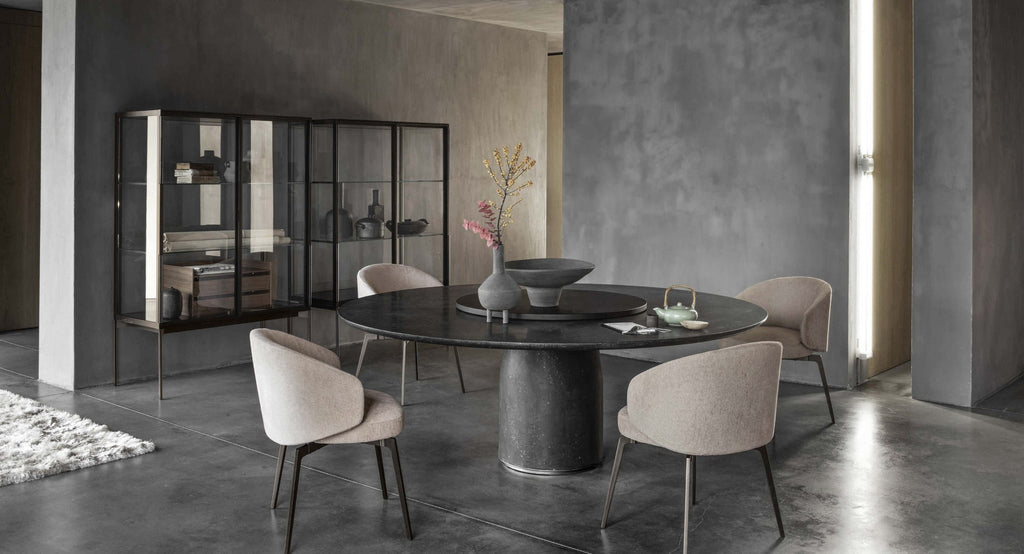 Italian luxury interiors living room custom marble table