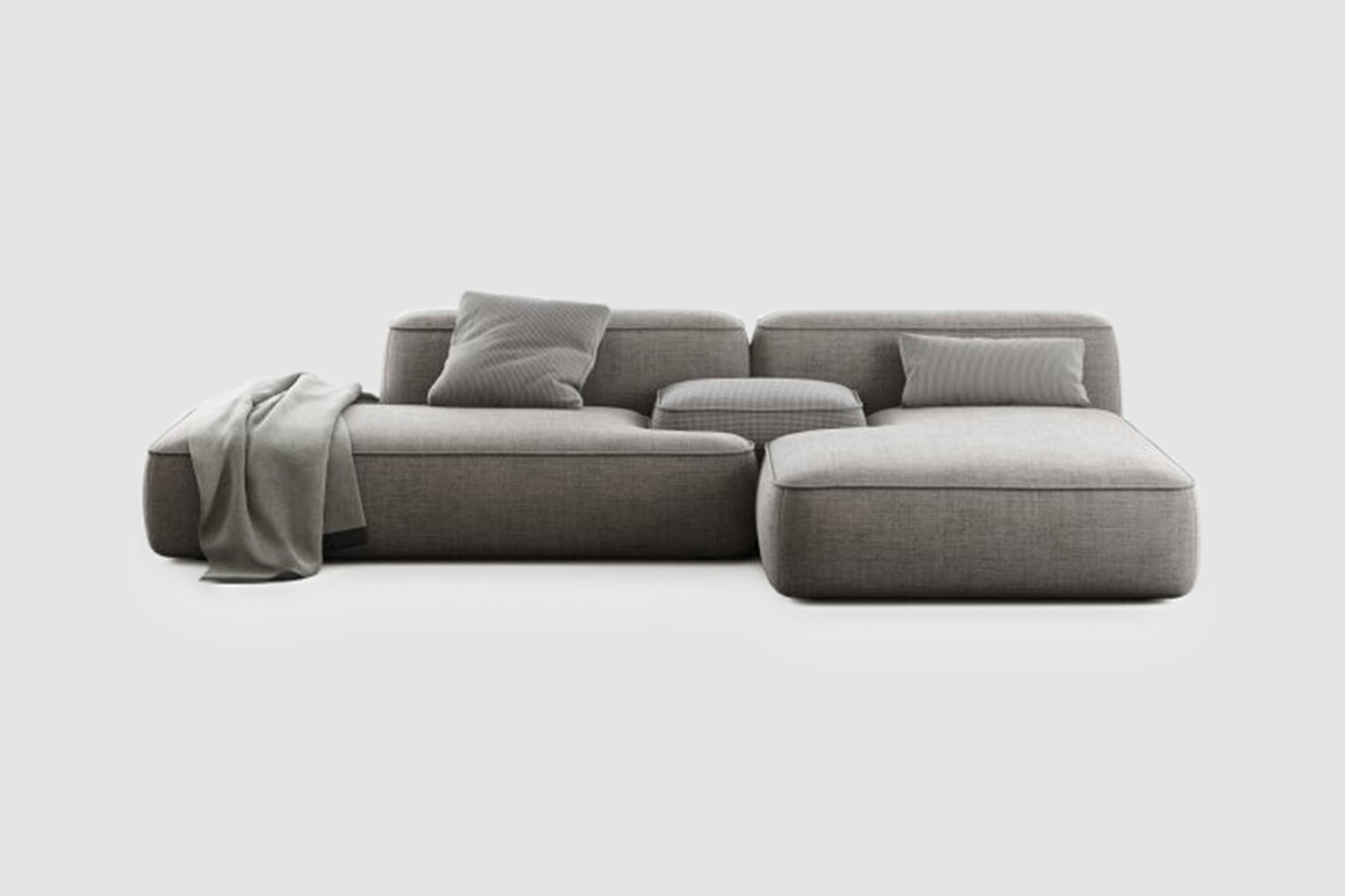 Italian luxury interiors living room custom fabric sofa