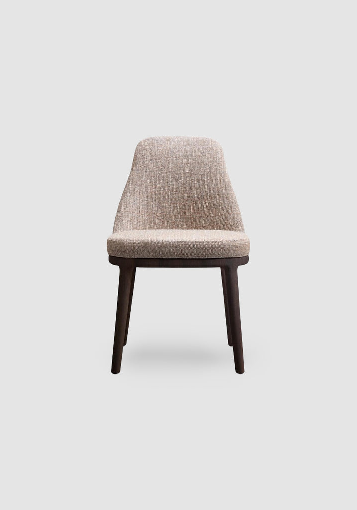 Italian luxury interiors office room fabric wood custom chair