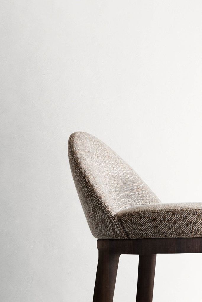 Italian luxury interiors office room fabric wood custom chair