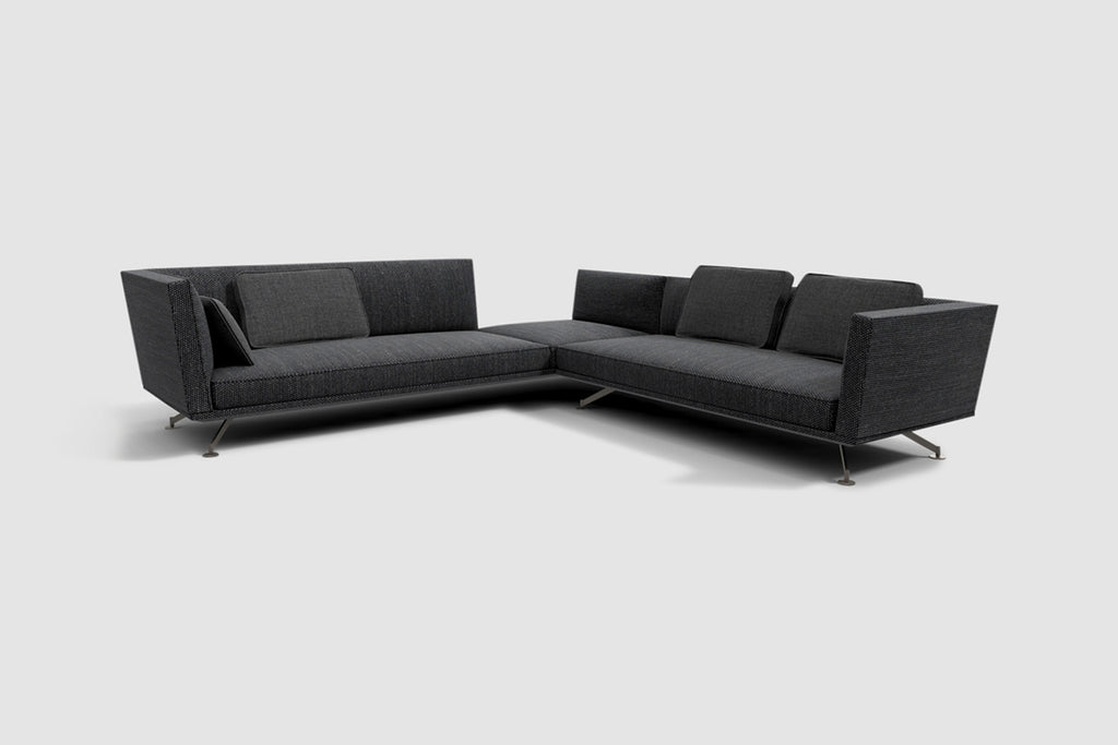 Italian luxury interiors living room fabric sofa