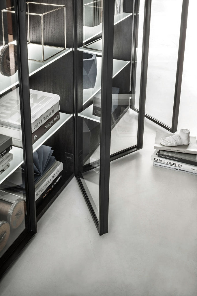 Italian luxury interiors furniture wall shelf bookshelf shelving bookcase