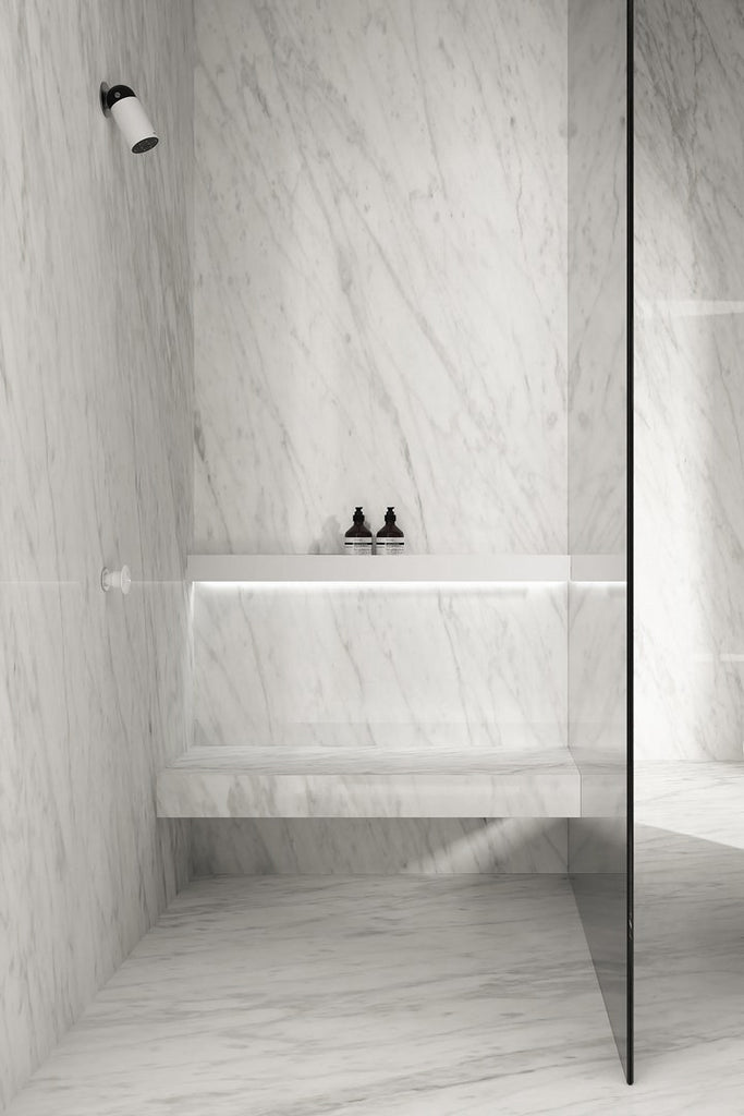 Italian luxury interiors bathroom shelving