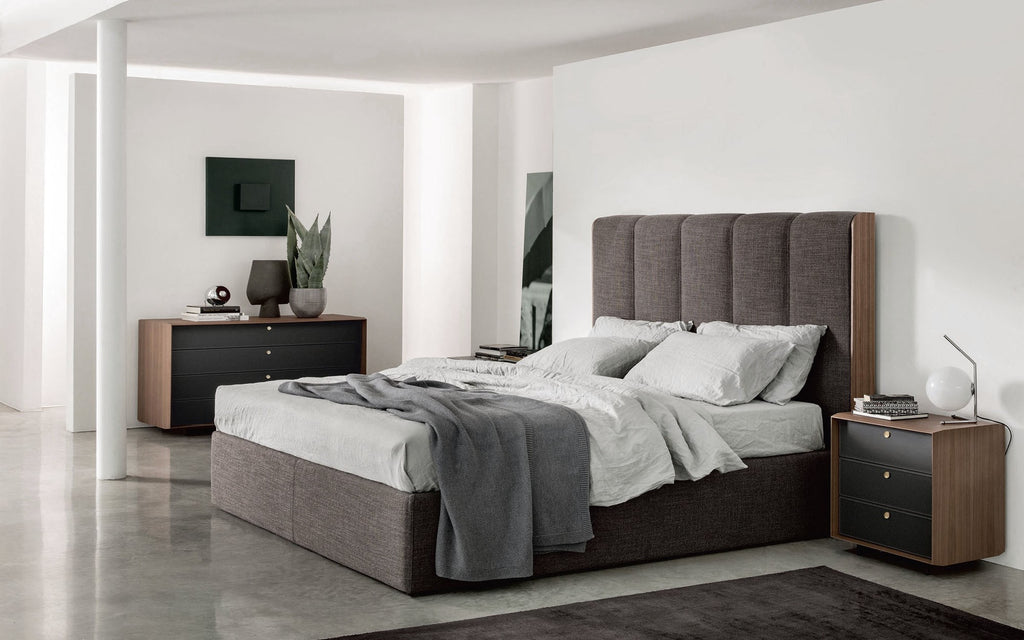 Italian luxury interiors bedroom bed side table