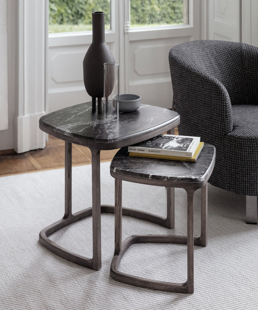 Italian luxury interiors side table chairs