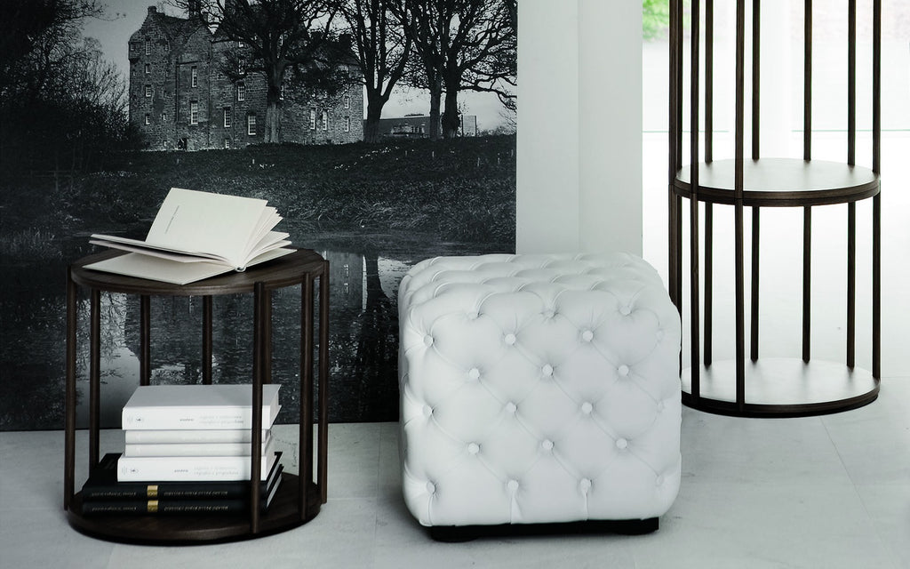 Italian luxury interiors furniture side table bookcase shelf