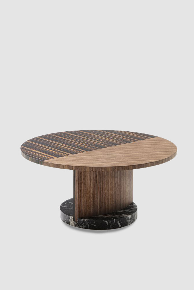 Italian luxury interiors wood coffee table sidetable