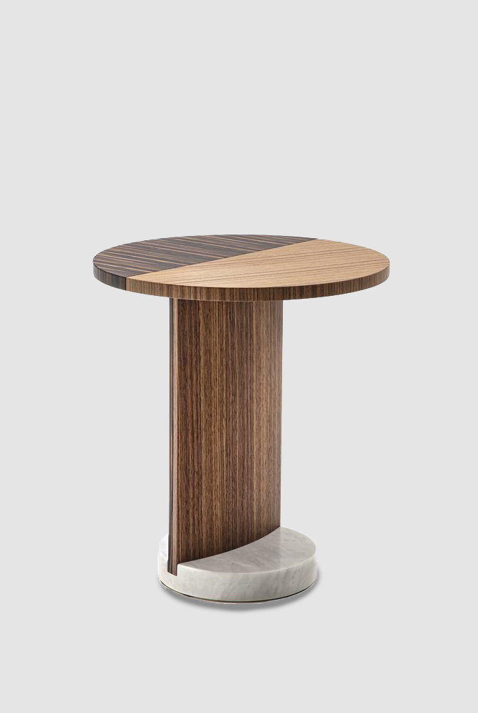 Italian luxury interiors wood coffee table sidetable