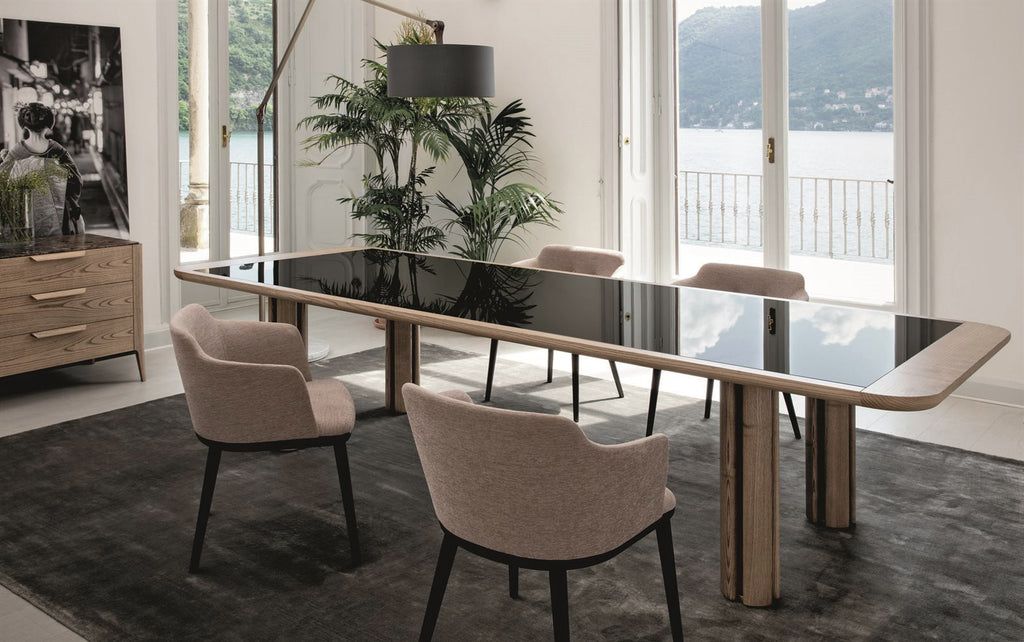 Italian luxury interiors room wood table
