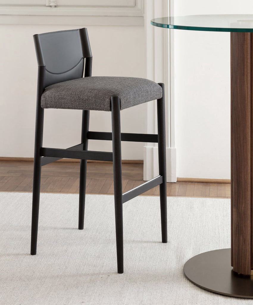 Italian luxury interiors living room fabric stool furniture