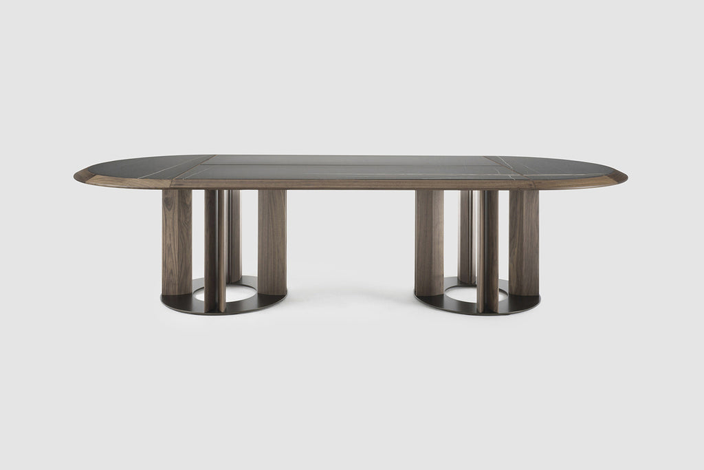 Italian luxury interiors kitchen living room wood custom table