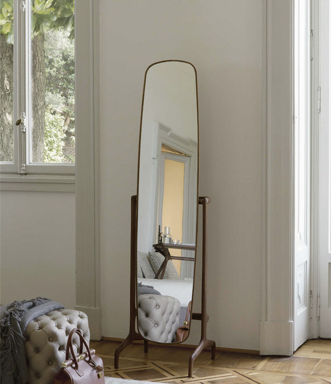 Italian luxury room interiors standing mirror