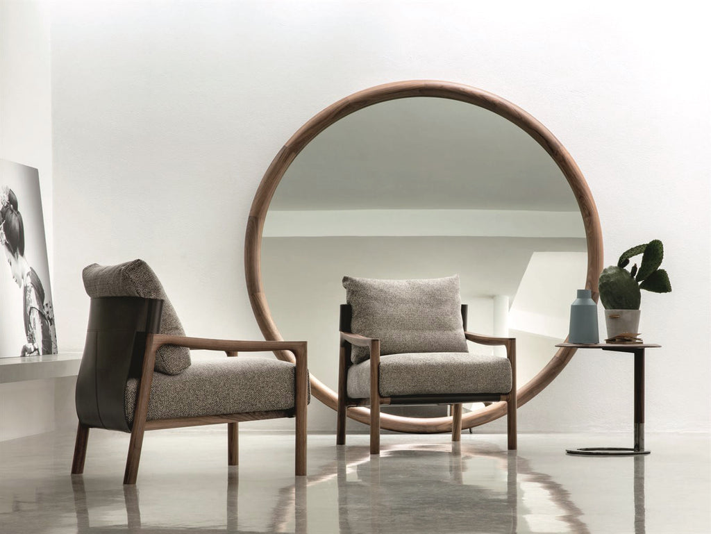 Italian luxury interiors room fabric wood chair armchair