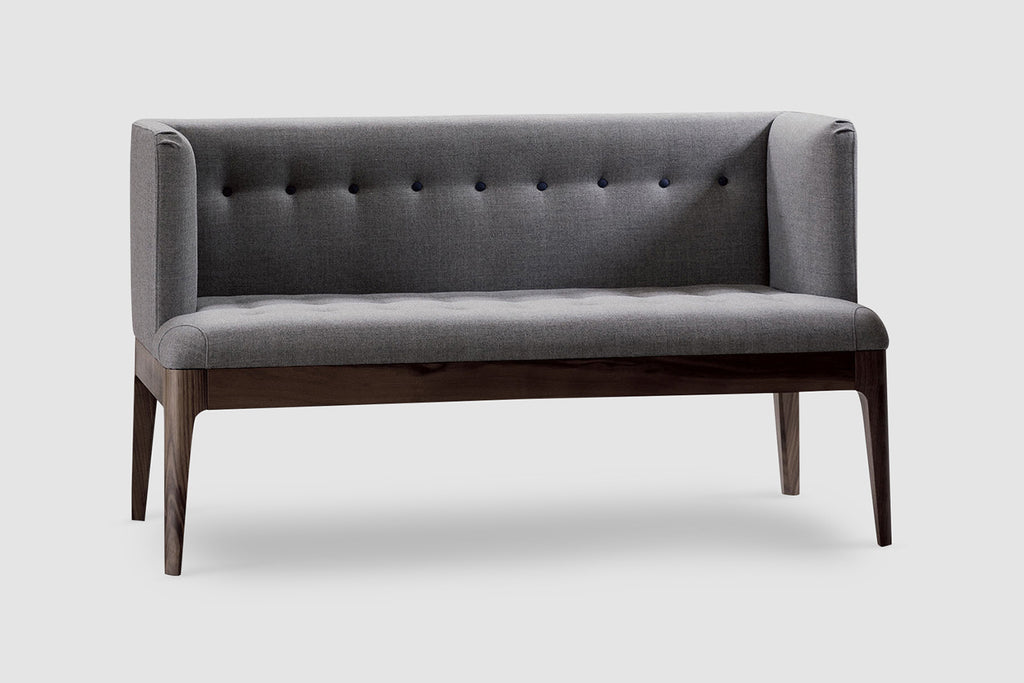 Italian luxury interiors living room wood fabric custom sofa