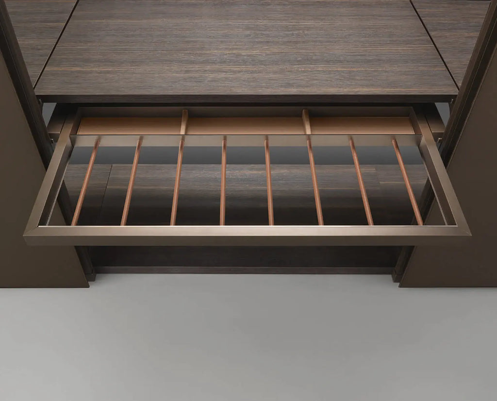 Italian luxury interiors room wardrobe cabinet drawer organiser
