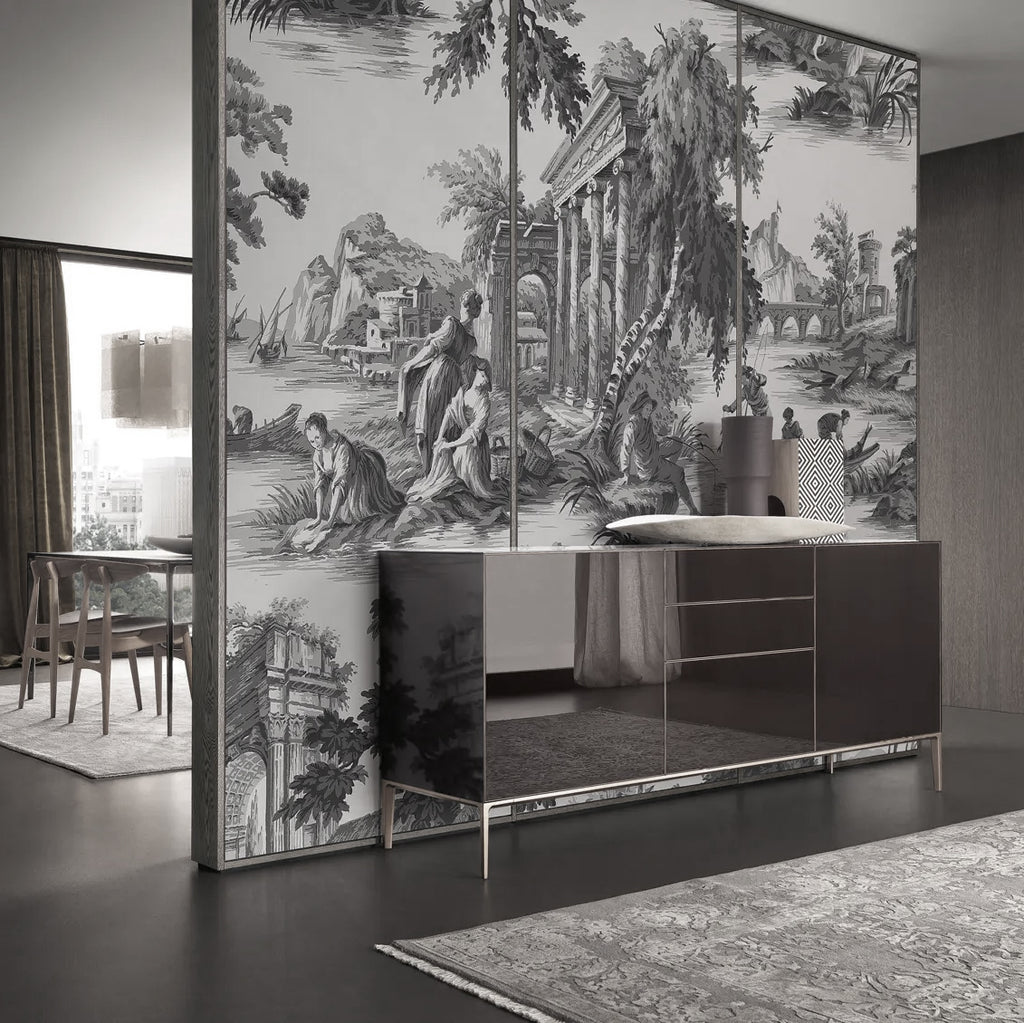 Italian luxury interiors furniture sideboard storage cabinet drawer