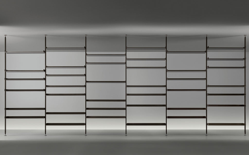 Italian luxury interiors furniture wall shelf bookshelf 